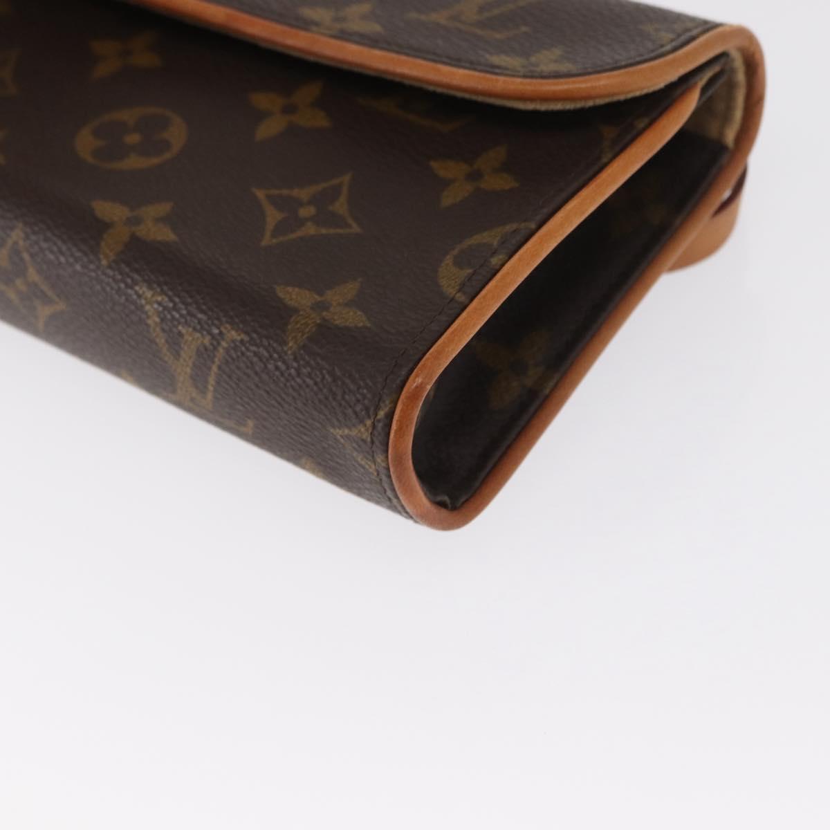 LOUIS VUITTON Monogram Pochette Florentine Waist bag M51855 LV Auth am10458