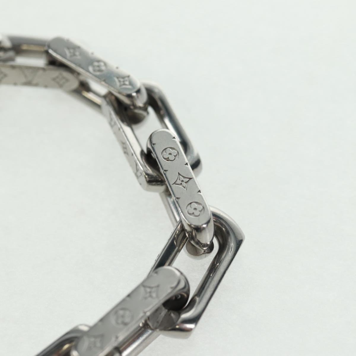LOUIS VUITTON Monogram Bracelet Chain Bracelet Silver M00309 LV Auth am10470M
