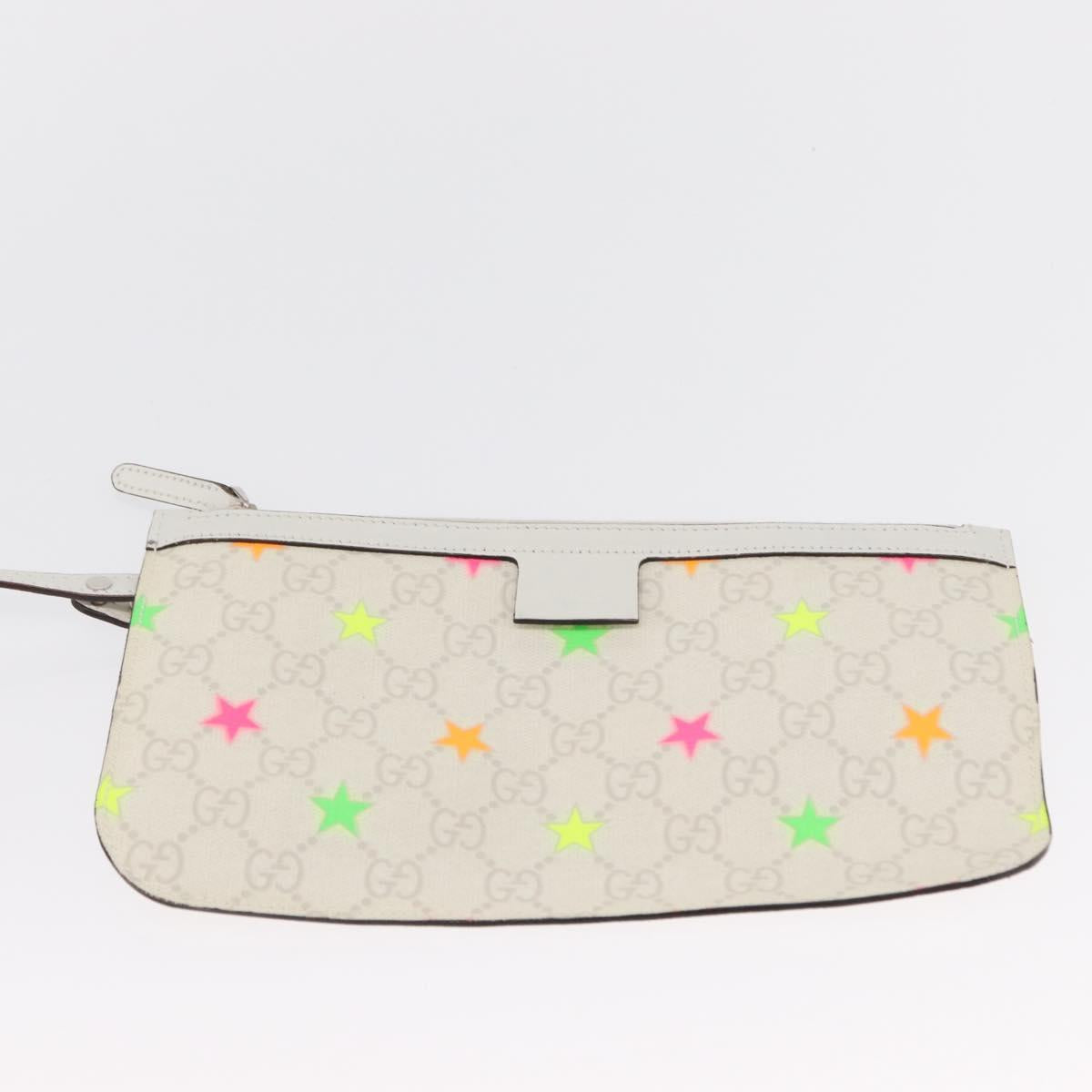 GUCCI GG Supreme Star Tote Bag PVC White 309407 Auth am10476