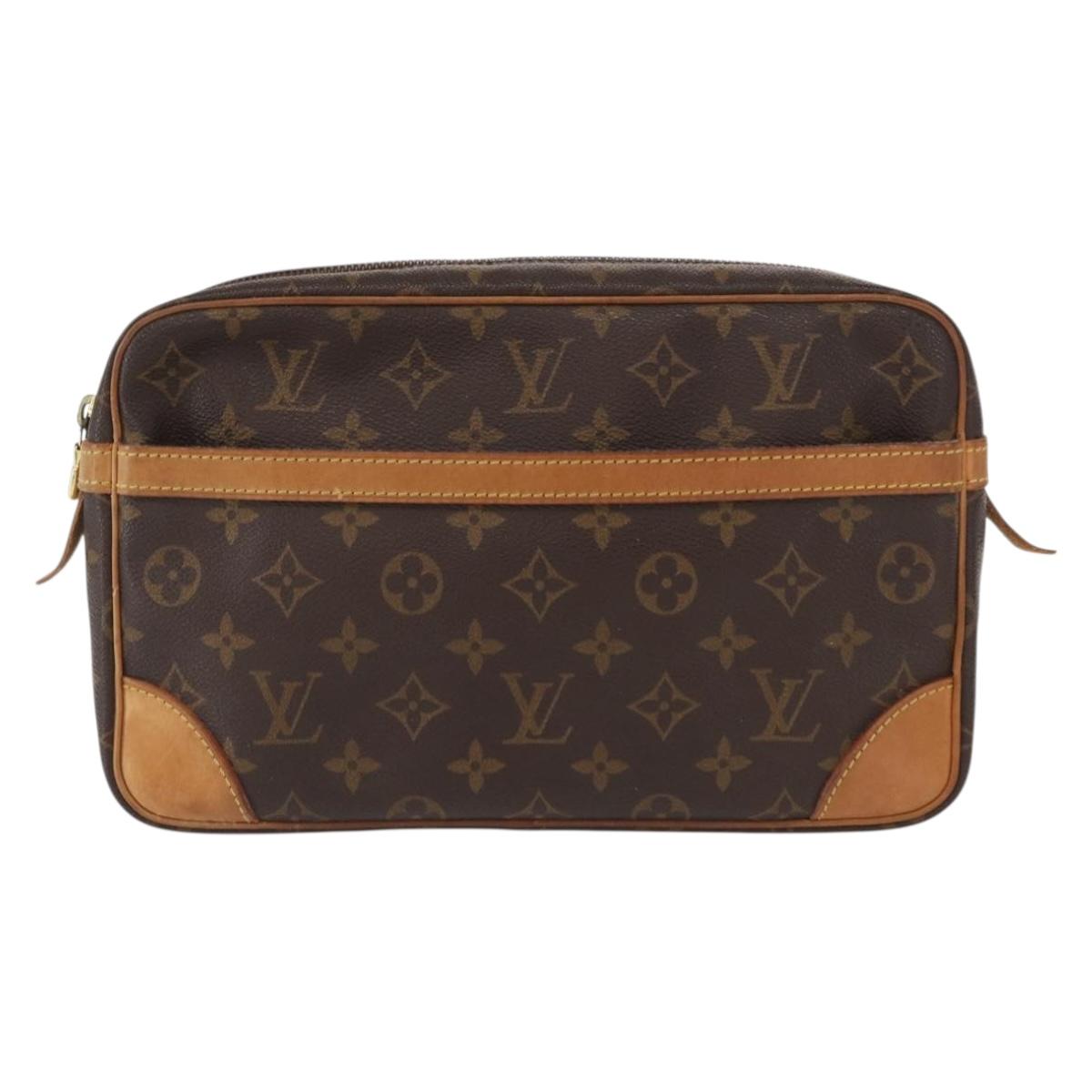 LOUIS VUITTON Monogram Compiegne 28 Clutch Bag M51845 LV Auth am10490