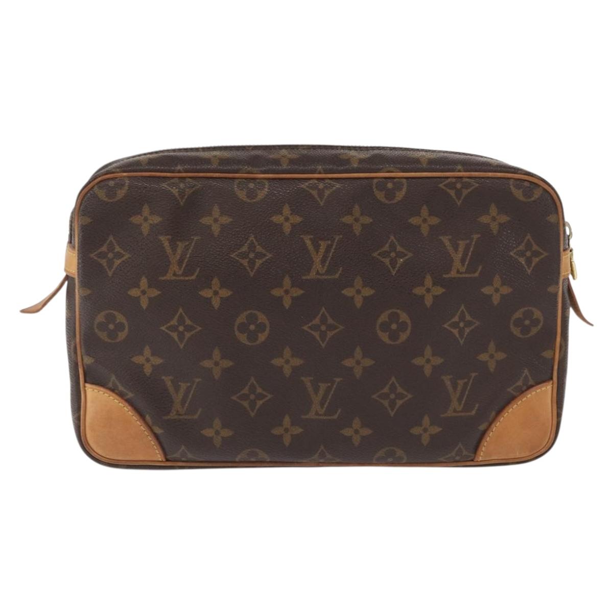 LOUIS VUITTON Monogram Compiegne 28 Clutch Bag M51845 LV Auth am10490