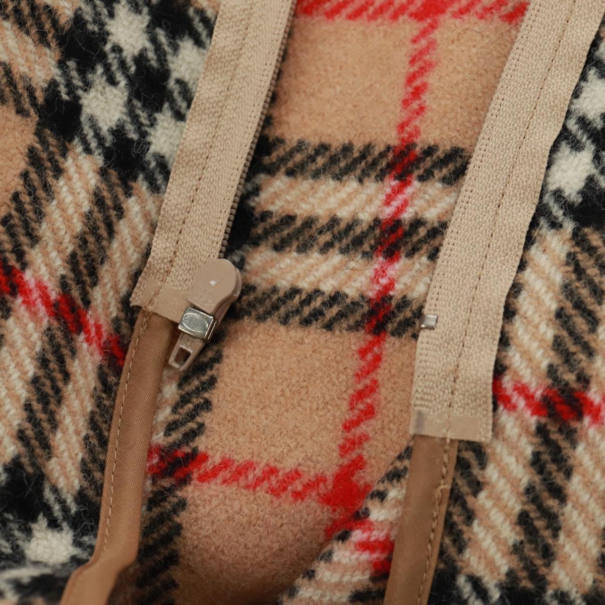 Burberrys Liner Best Nova Check Wool Beige Auth am10505V
