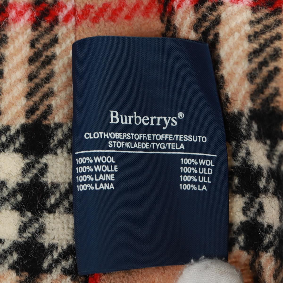 Burberrys Liner Best Nova Check Wool Beige Auth am10505V