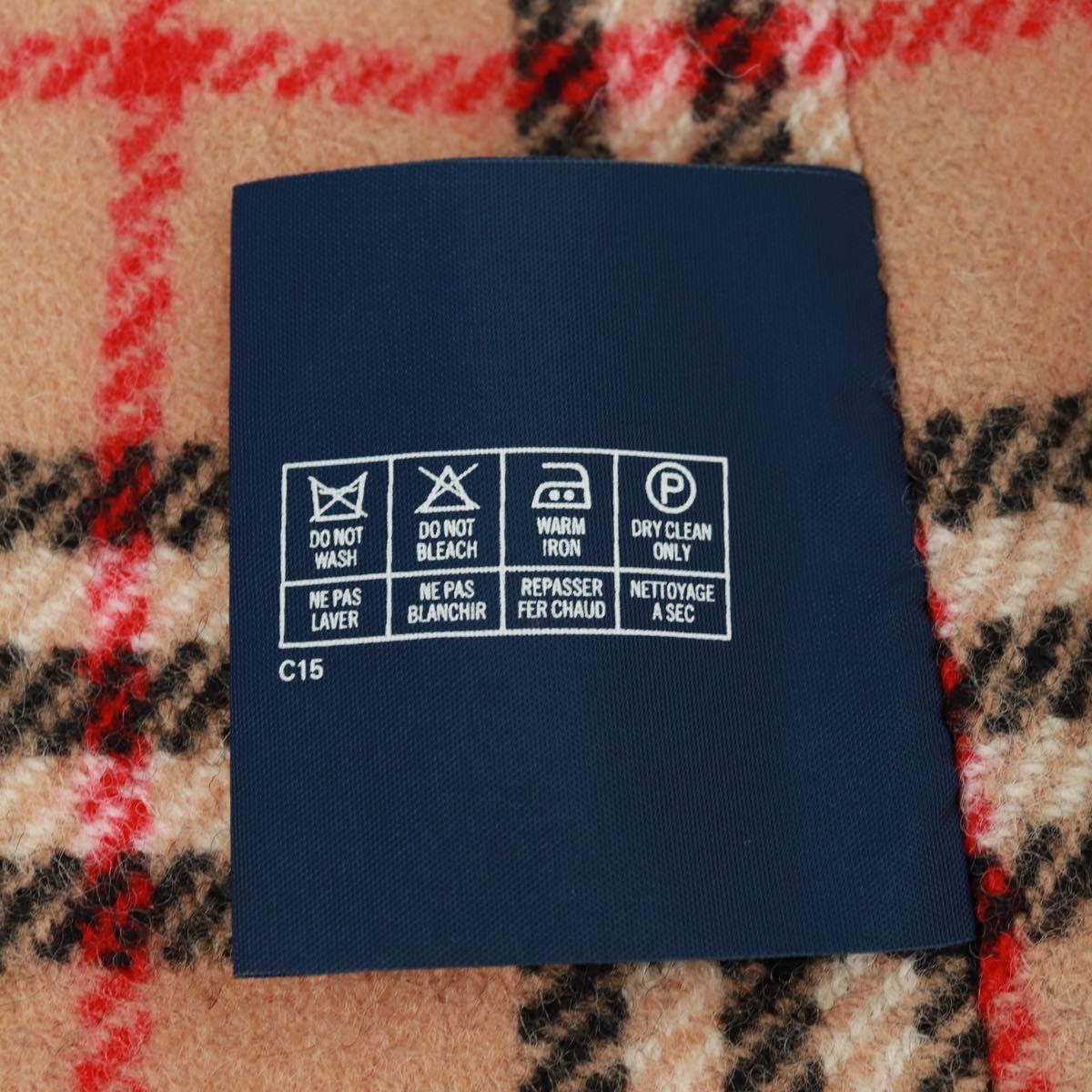 Burberrys Liner Best Nova Check Wool Beige Auth am10505V