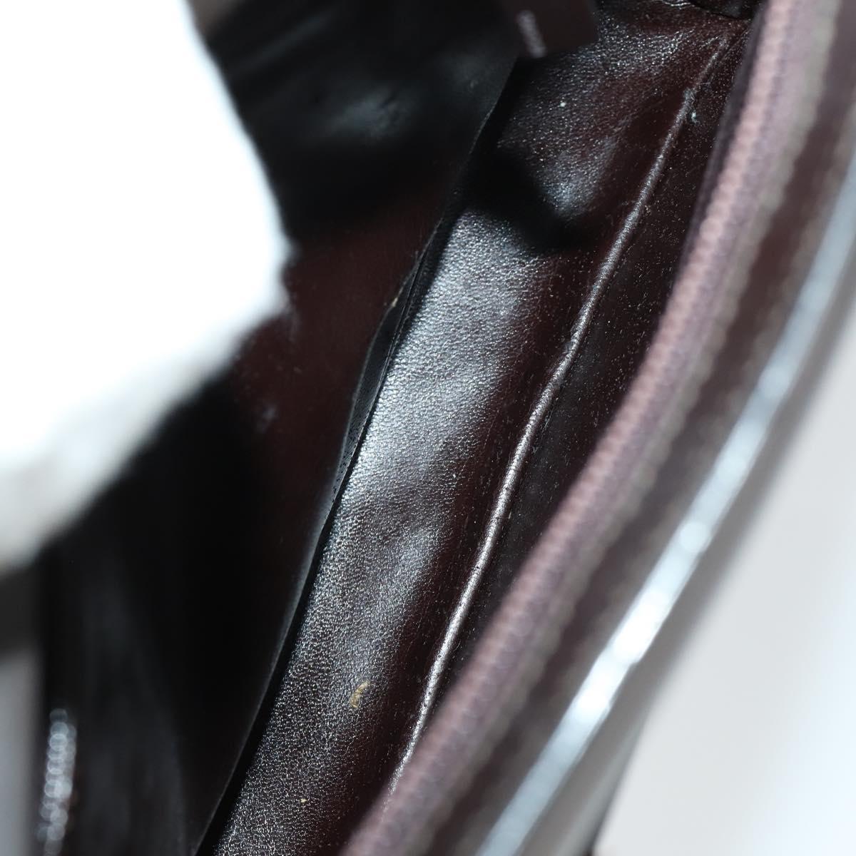 PRADA Cartier Gucci Bag Patent leather 3 Set Black Brown Bordeaux Auth am10507
