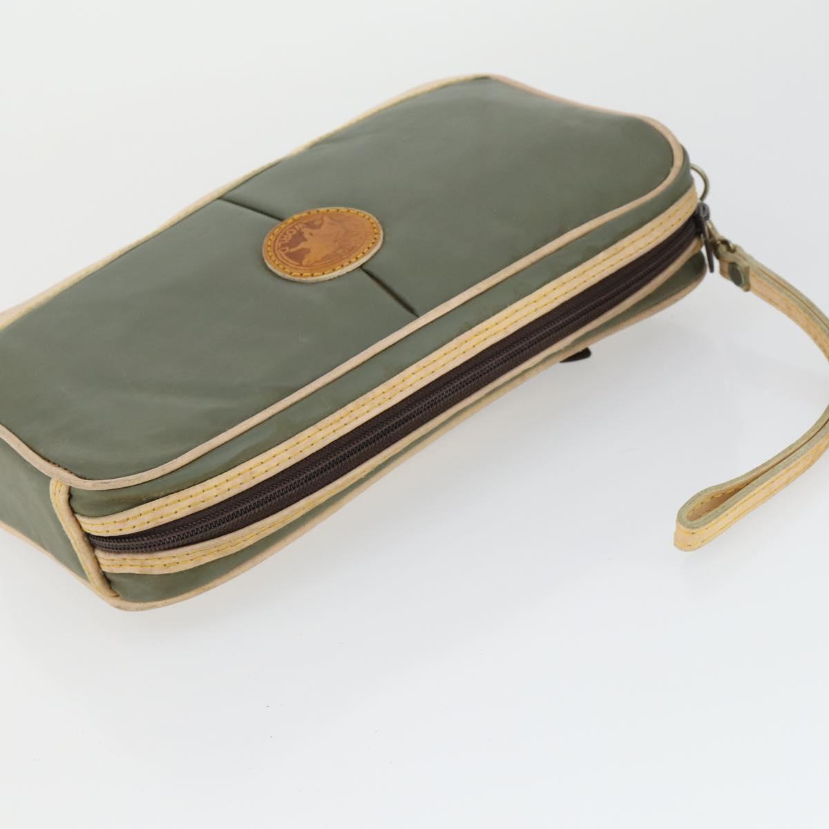 HUNTING WORLD Gucci Dunhill Bag PVC Leather 3 Set Green Gray black Auth am10513