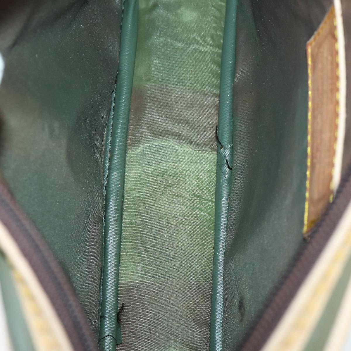 HUNTING WORLD Gucci Dunhill Bag PVC Leather 3 Set Green Gray black Auth am10513