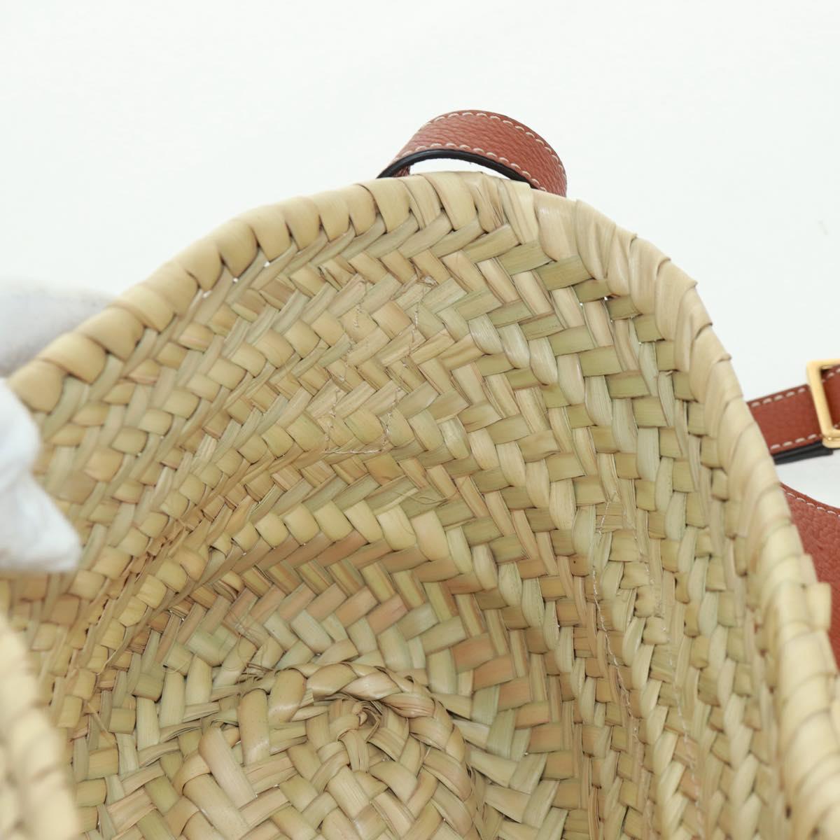 Chloe Mercy Shoulder Bag Raffia Beige Brown Auth am10525V