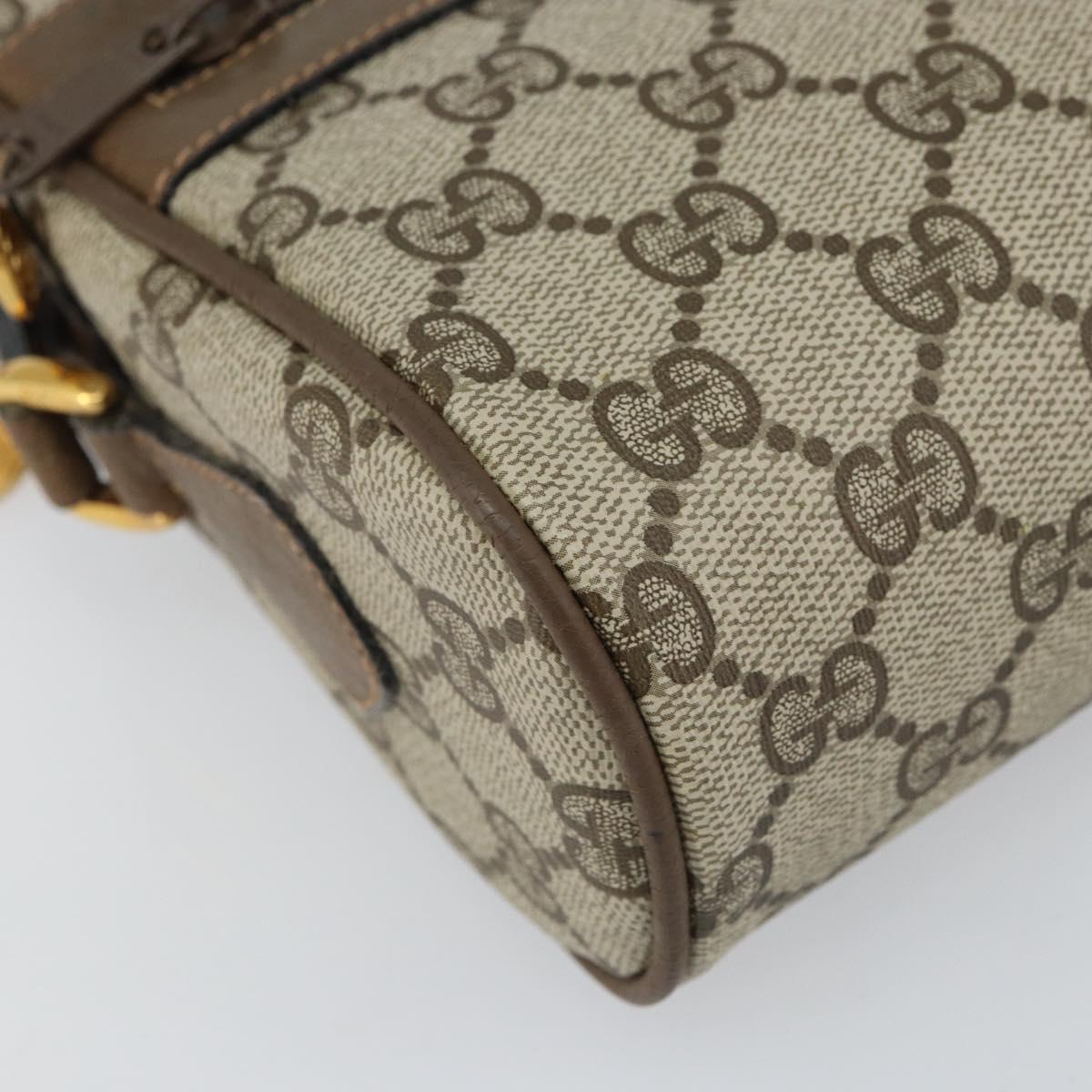 GUCCI GG Supreme Web Sherry Line Shoulder Bag PVC Beige 68 02 004 Auth am10537