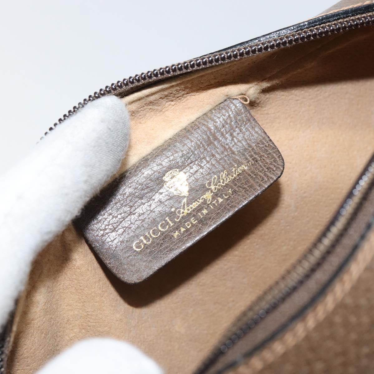 GUCCI GG Supreme Web Sherry Line Shoulder Bag PVC Beige 68 02 004 Auth am10537