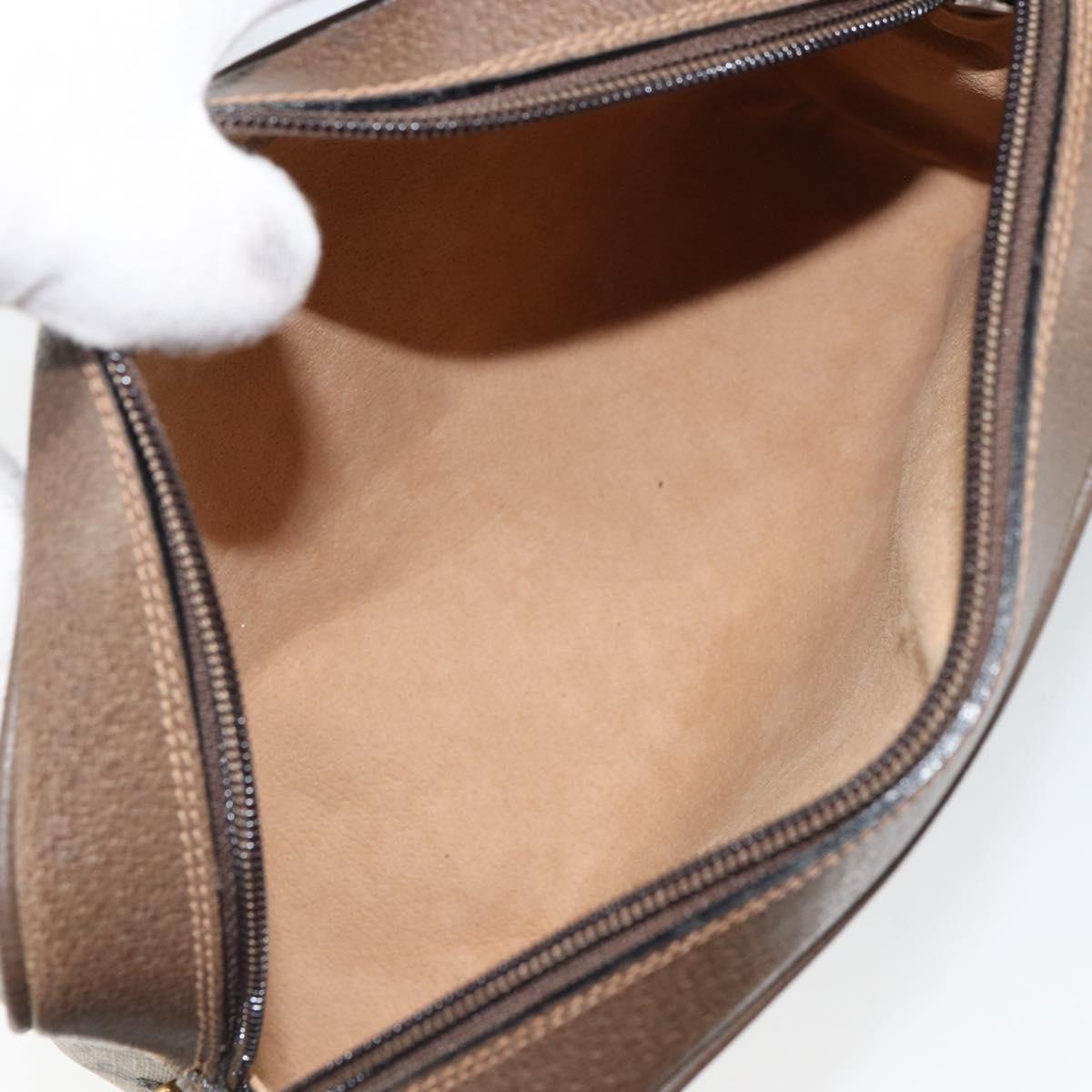 GUCCI GG Supreme Web Sherry Line Shoulder Bag PVC Beige 68 02 004 Auth am10537