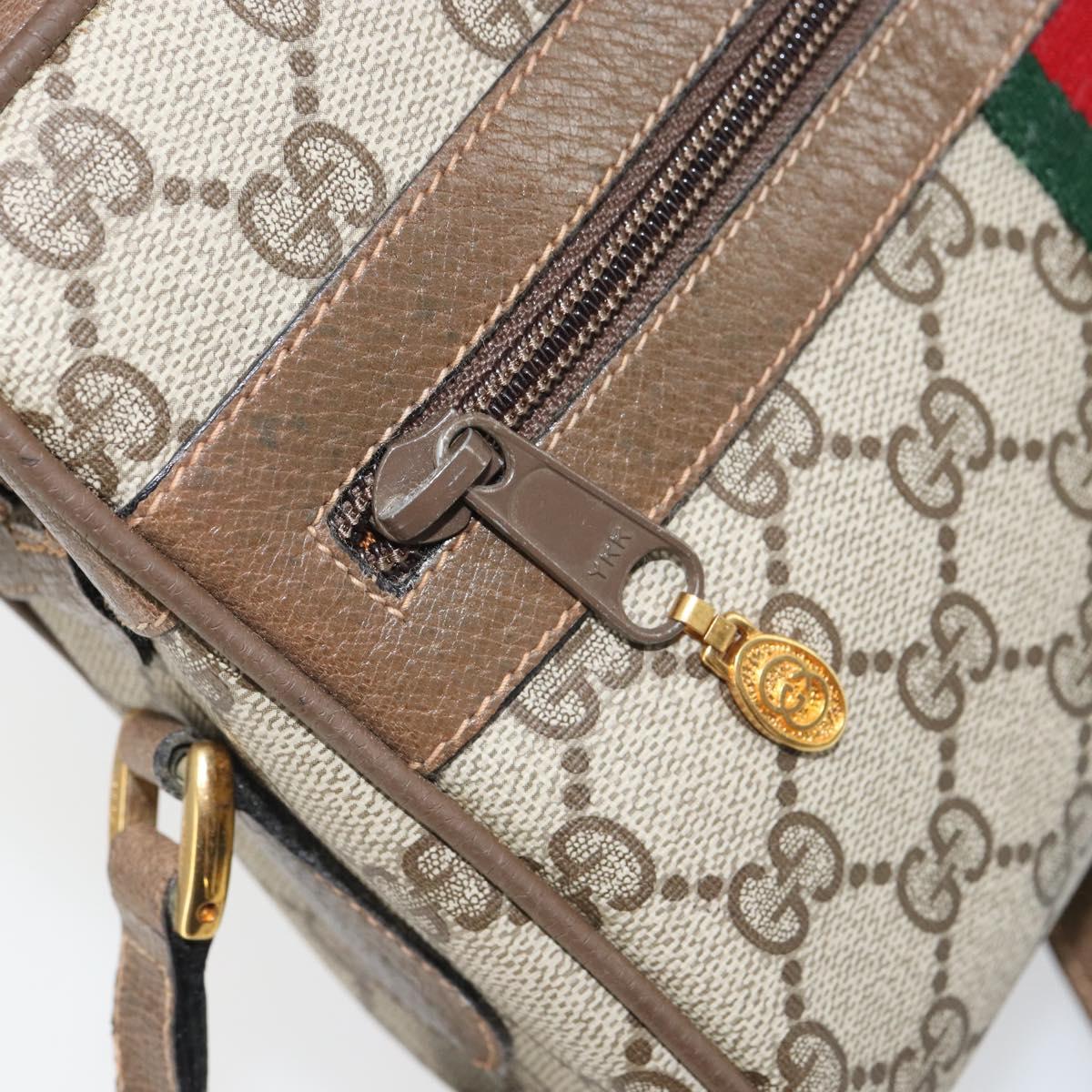 GUCCI GG Supreme Web Sherry Line Shoulder Bag PVC Beige 68 02 004 Auth am10537