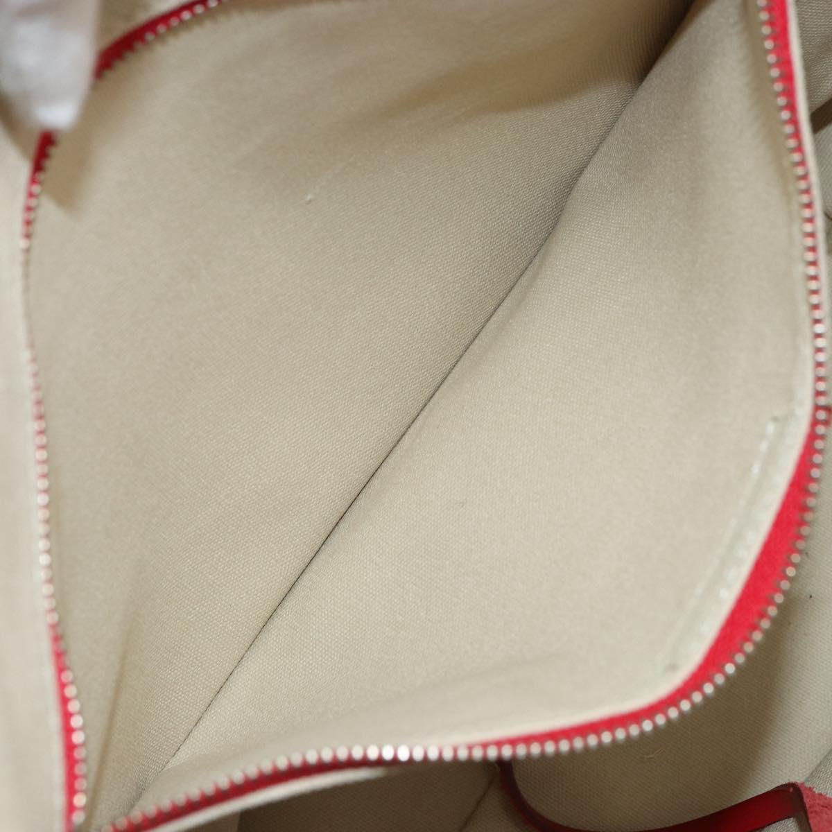 BURBERRY Blue Label Tote Bag Canvas Ivory Silver Auth am10541