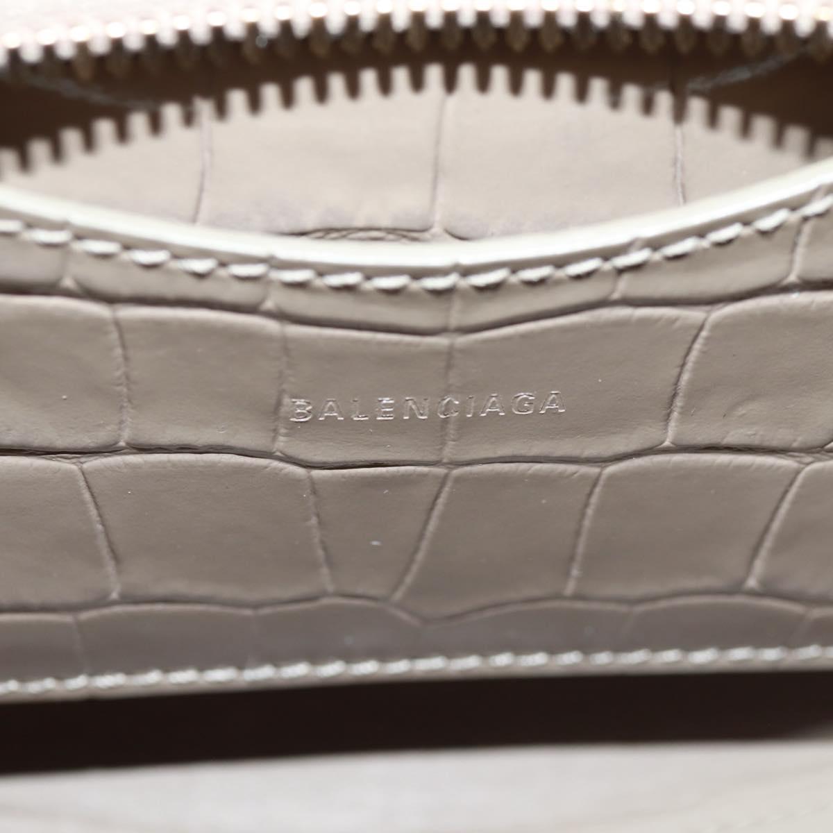 BALENCIAGA Neo Classic City Hand Bag Patent 2way Gray Gold 638524 Auth am10547SAM