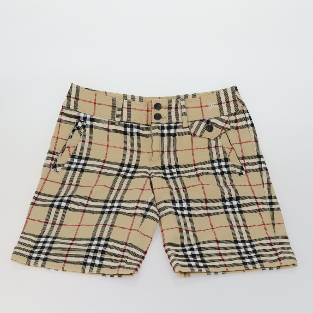 BURBERRY Nova Check Blue Label Pants Cotton 3 Set Beige Green black Auth am10552