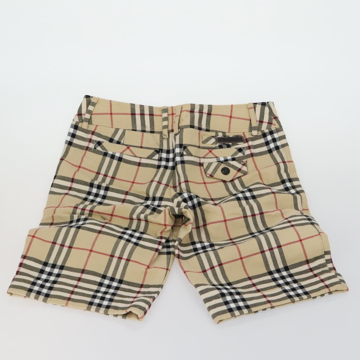 BURBERRY Nova Check Blue Label Pants Cotton 3 Set Beige Green black Auth am10552