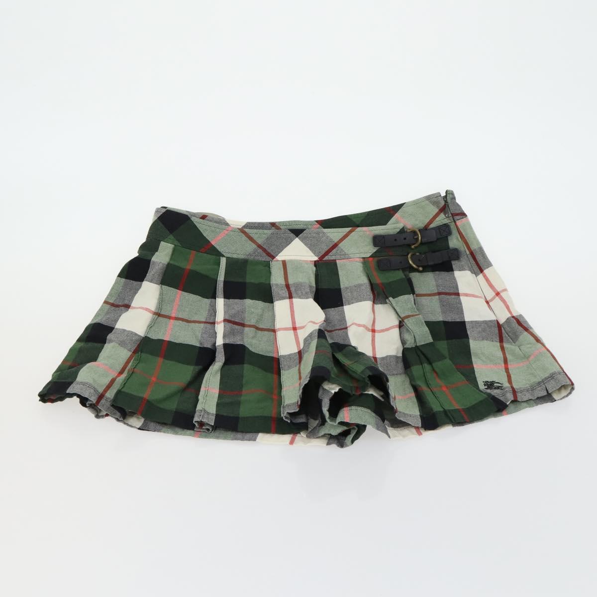 BURBERRY Nova Check Blue Label Pants Cotton 3 Set Beige Green black Auth am10552