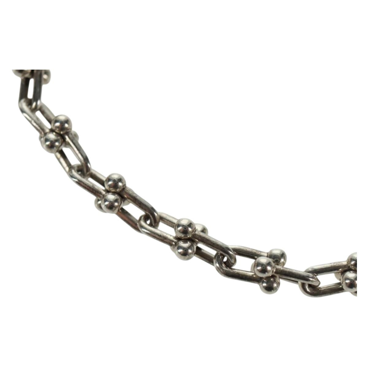 TIFFANY&Co. Hardware Micro Bracelet Ag925 Silver Auth am10554SAV