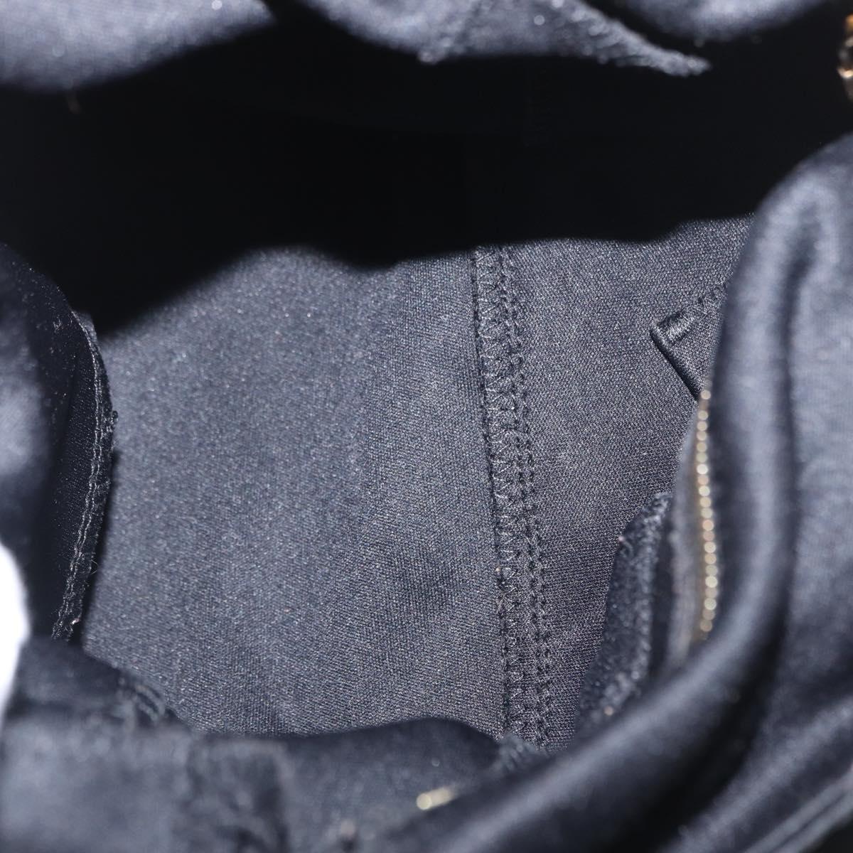 FENDI Jersey Mamma Bucket Shoulder Bag Nylon Black Silver Auth am10557