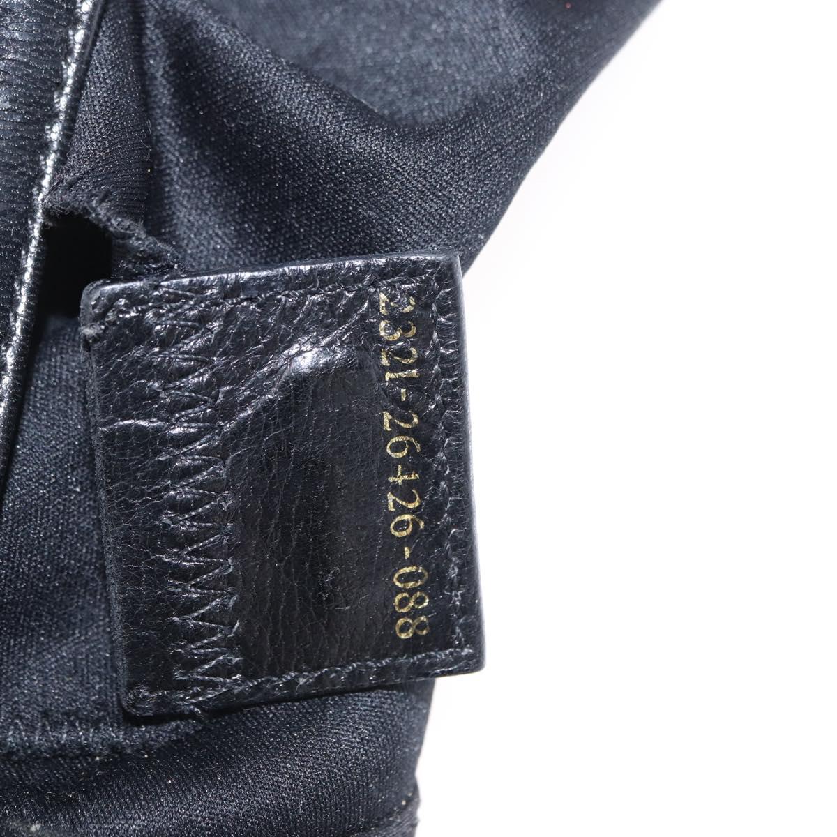 FENDI Jersey Mamma Bucket Shoulder Bag Nylon Black Silver Auth am10557