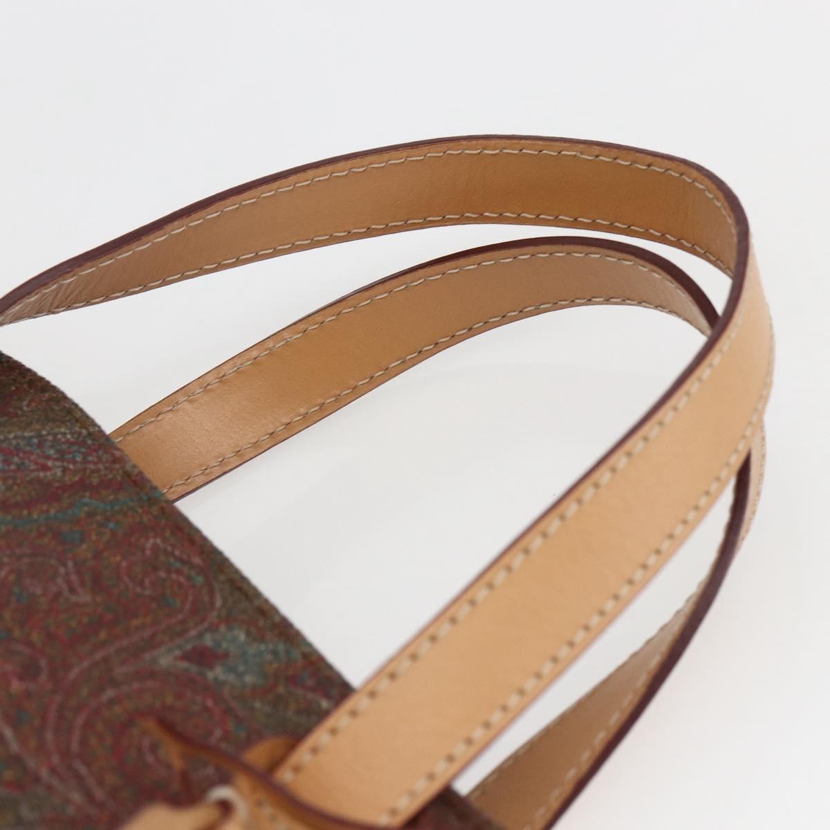 ETRO Paisley Tote Bag PVC Bordeaux Gold Auth am10570V