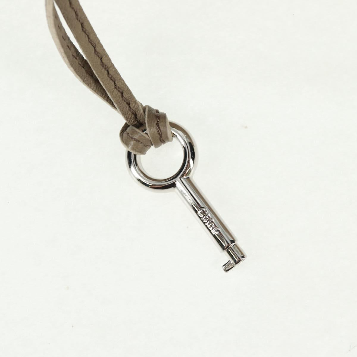 Chloe Paddington Hand Bag Leather Gray Gold Silver Auth am10572V