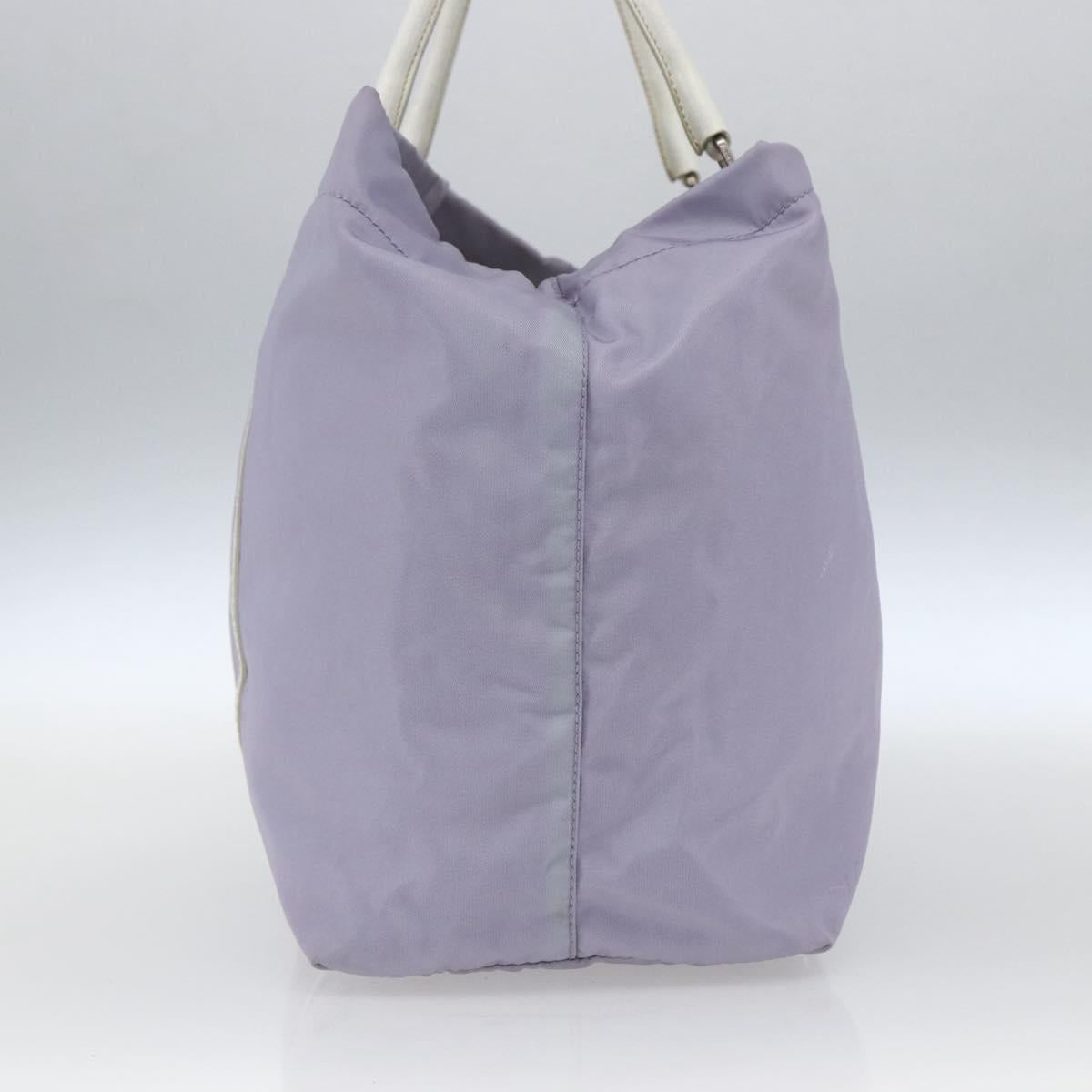 PRADA Backpack Nylon Leather Purple Silver Auth am10579