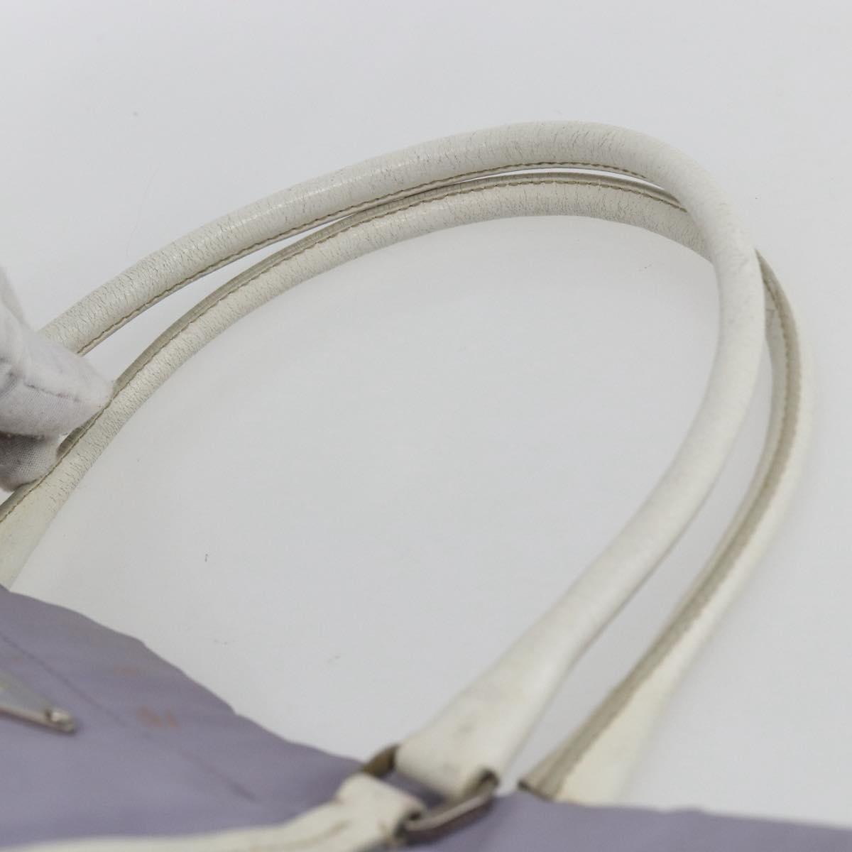 PRADA Backpack Nylon Leather Purple Silver Auth am10579