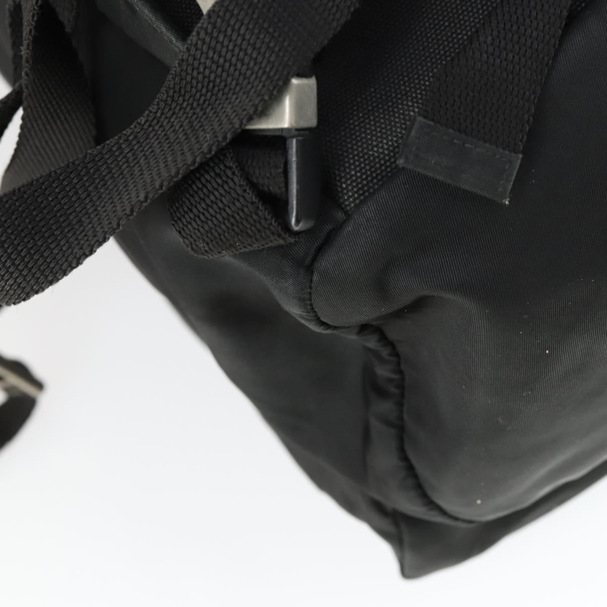 PRADA Backpack Nylon Black Silver Auth am10580