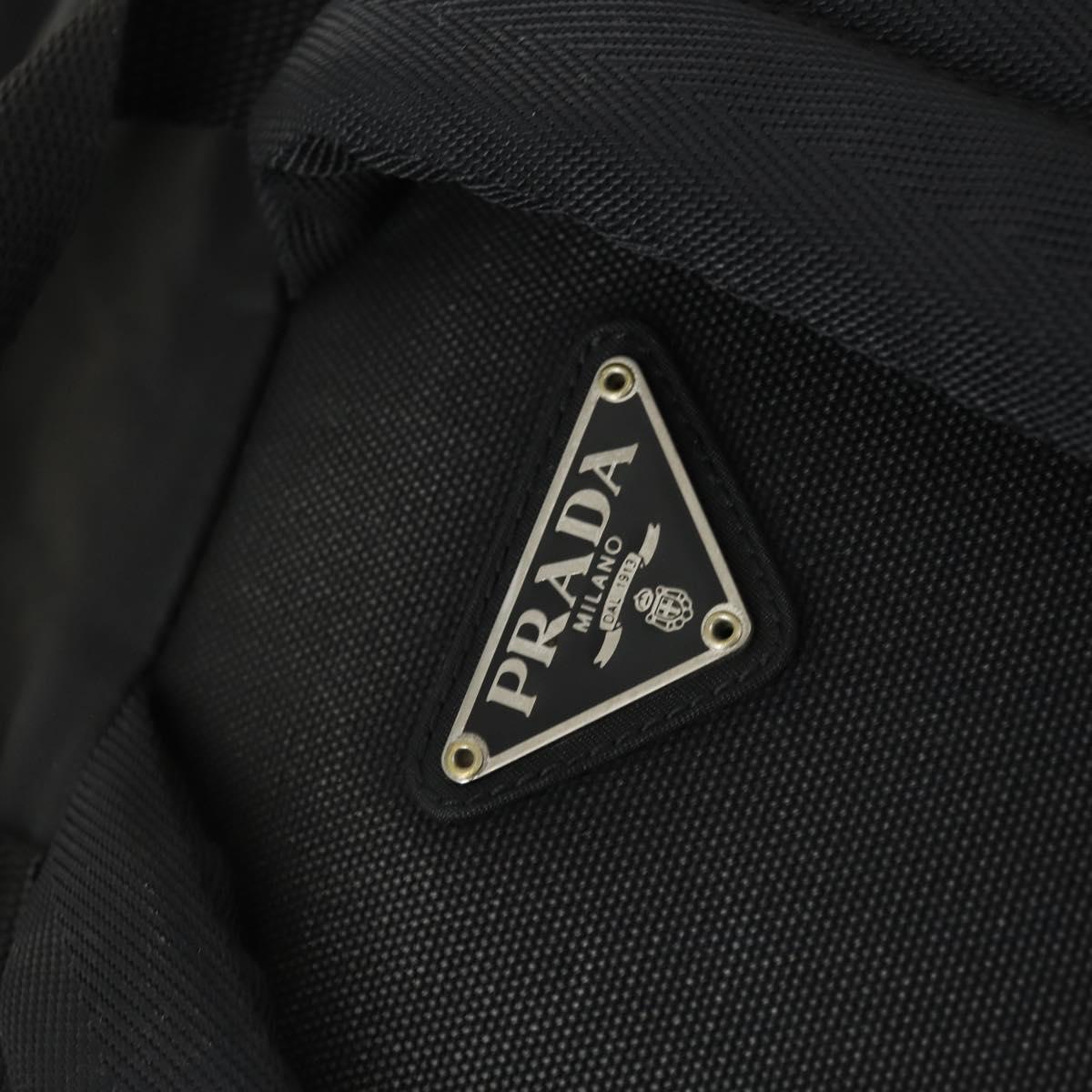 PRADA Backpack Nylon Black Silver Auth am10580