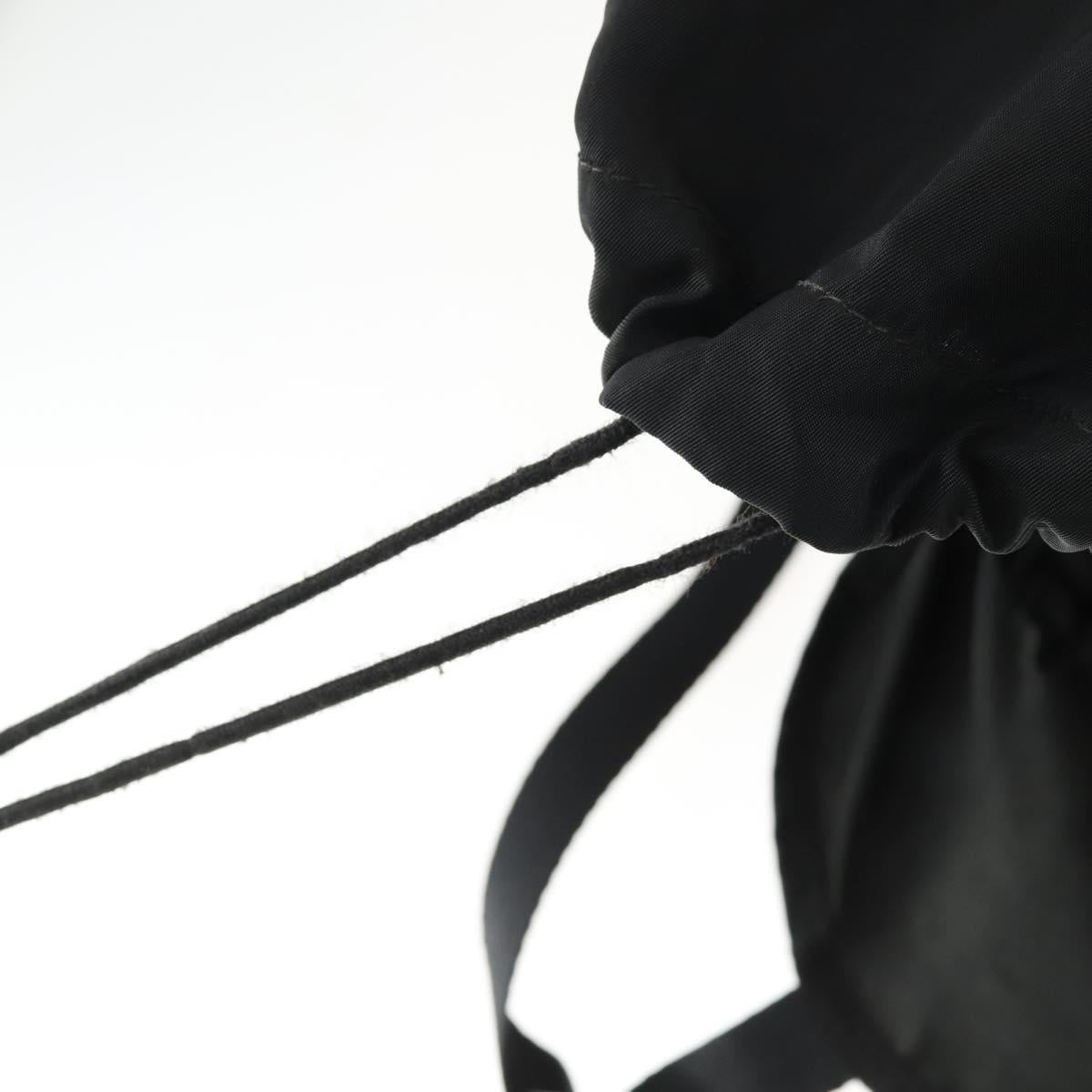 PRADA Backpack Nylon Black Silver Auth am10580