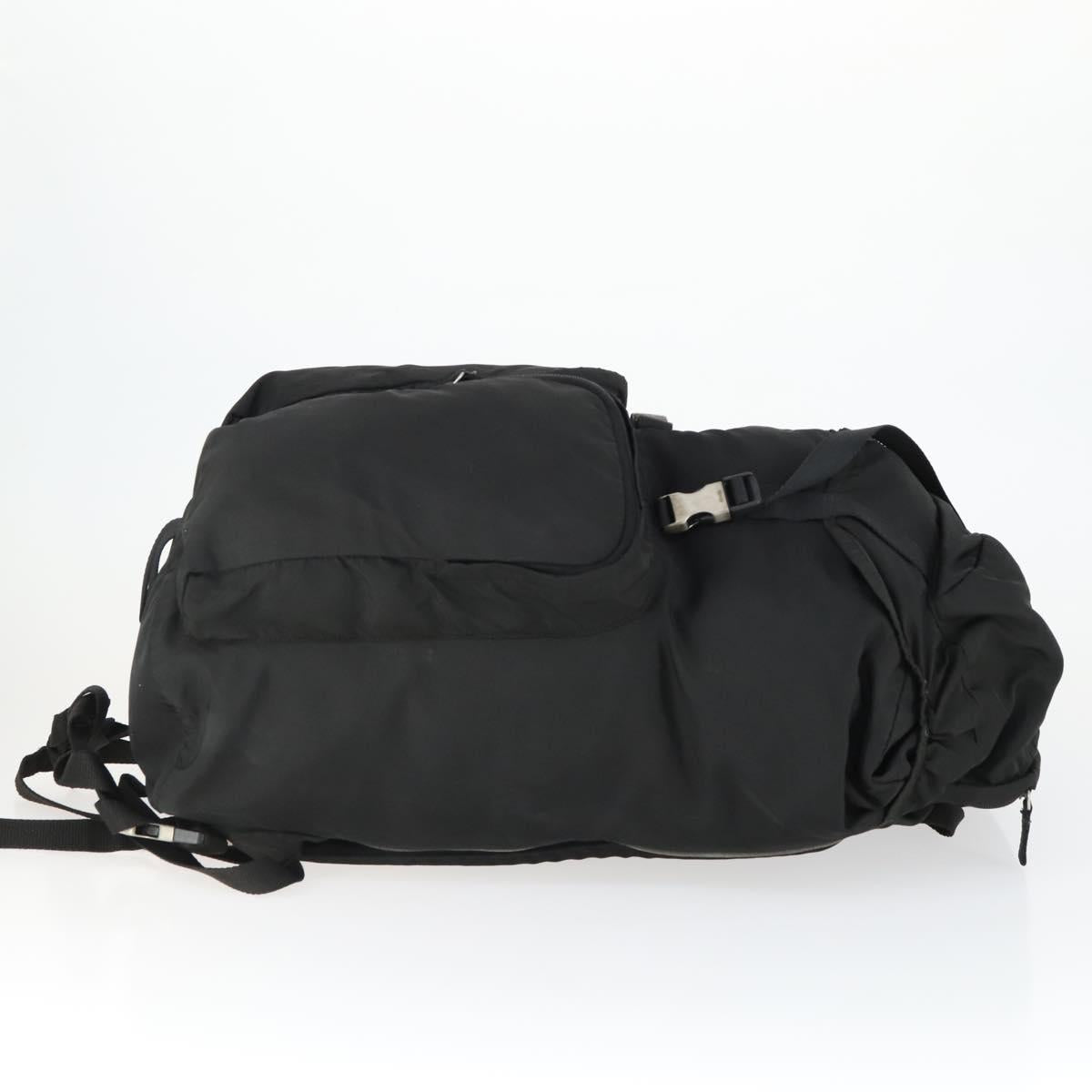 PRADA Backpack Nylon Black Silver Auth am10580