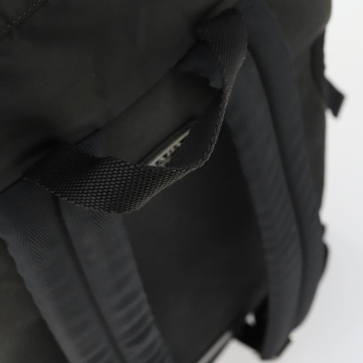 PRADA Backpack Nylon Black Silver Auth am10580