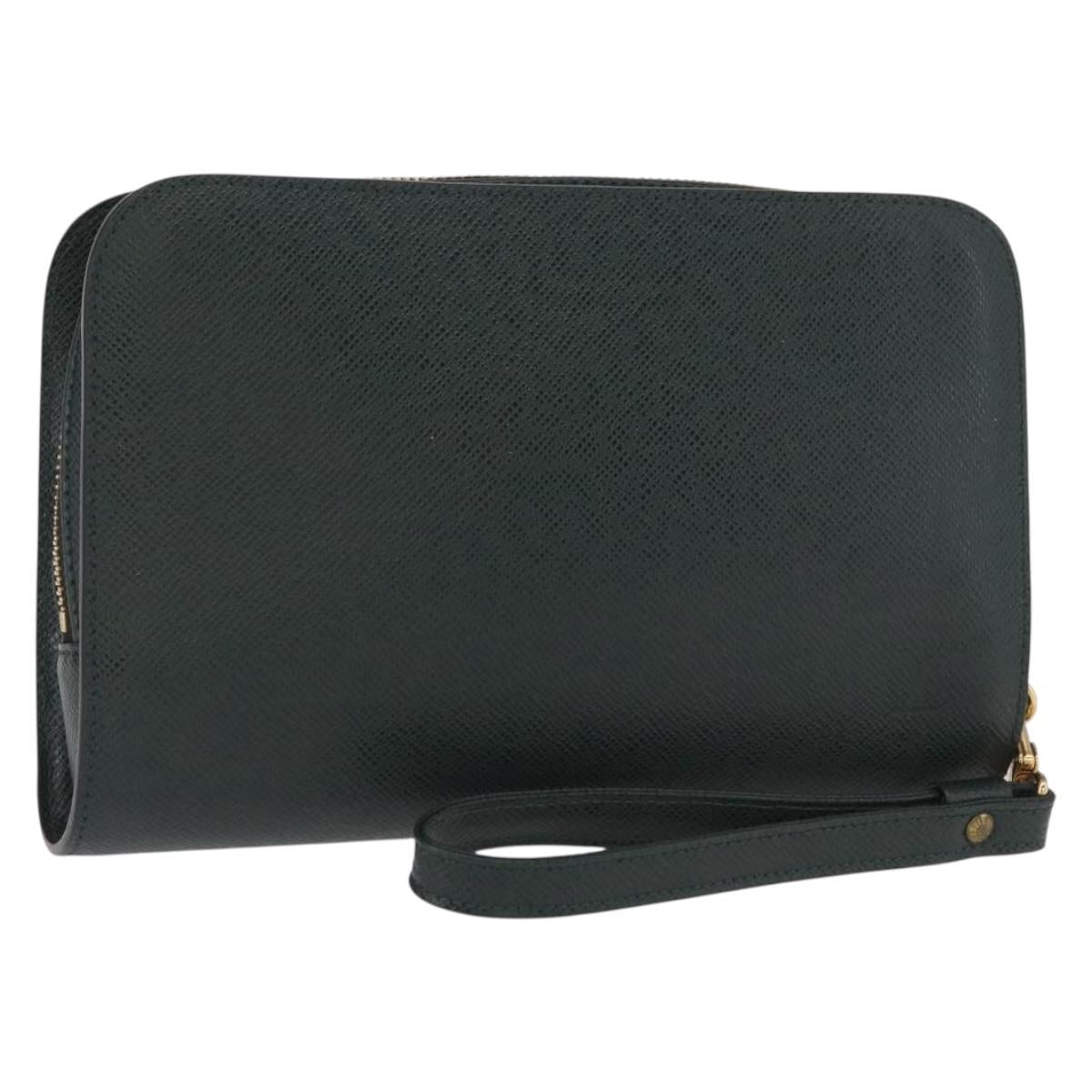 LOUIS VUITTON Taiga Baikal Clutch Bag Epicea M30184 LV Auth am10582