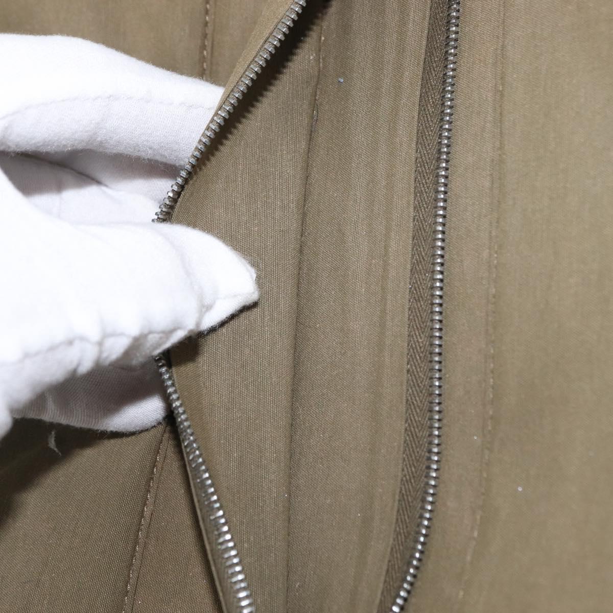 HERMES Fourre Tout Travel Case Canvas Khaki Auth am10597