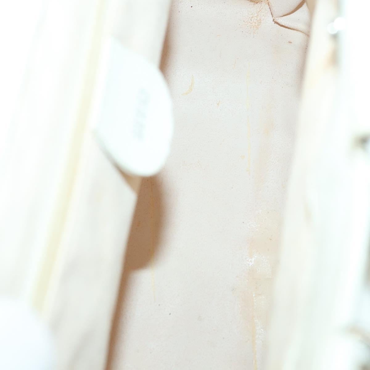 GUCCI Hand Bag Leather 2way White Silver 000 2058 0307 5 Auth am10598