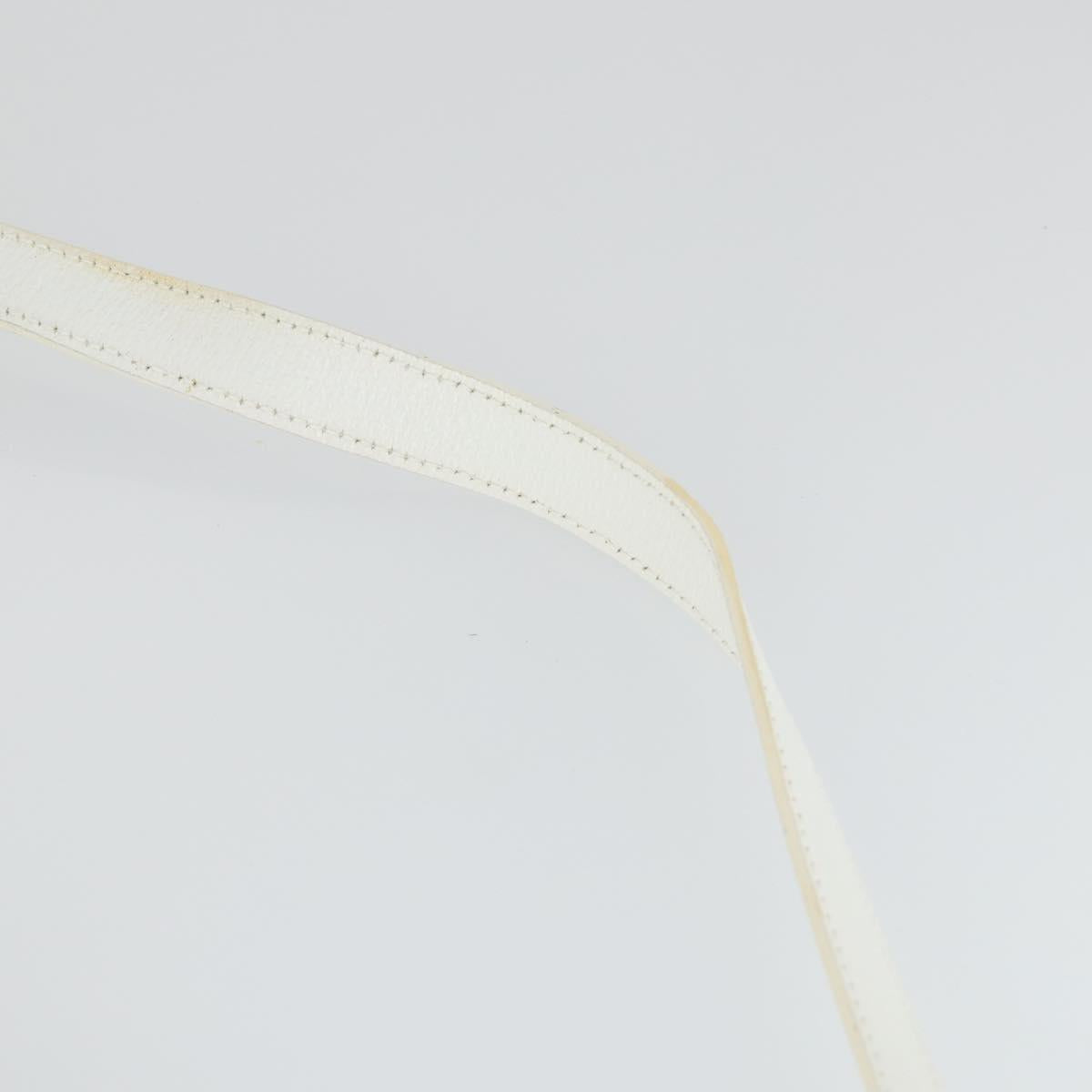 GUCCI Hand Bag Leather 2way White Silver 000 2058 0307 5 Auth am10598