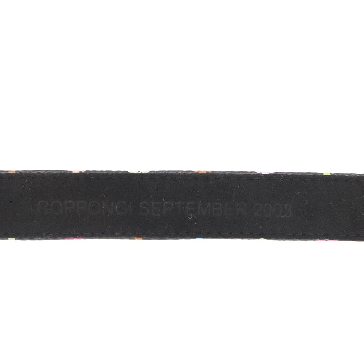 LOUIS VUITTON Monogram Multicolor South Court Bracelet Black LV Auth am10600V