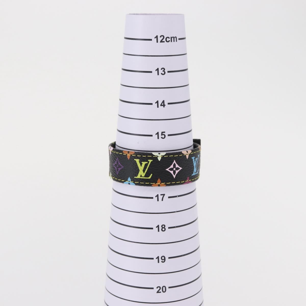 LOUIS VUITTON Monogram Multicolor South Court Bracelet Black LV Auth am10600V