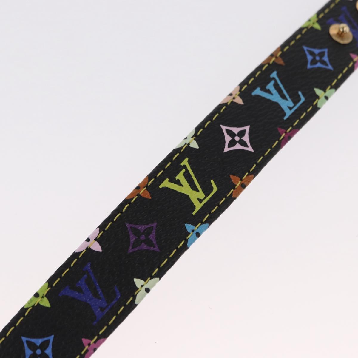 LOUIS VUITTON Monogram Multicolor South Court Bracelet Black LV Auth am10600V