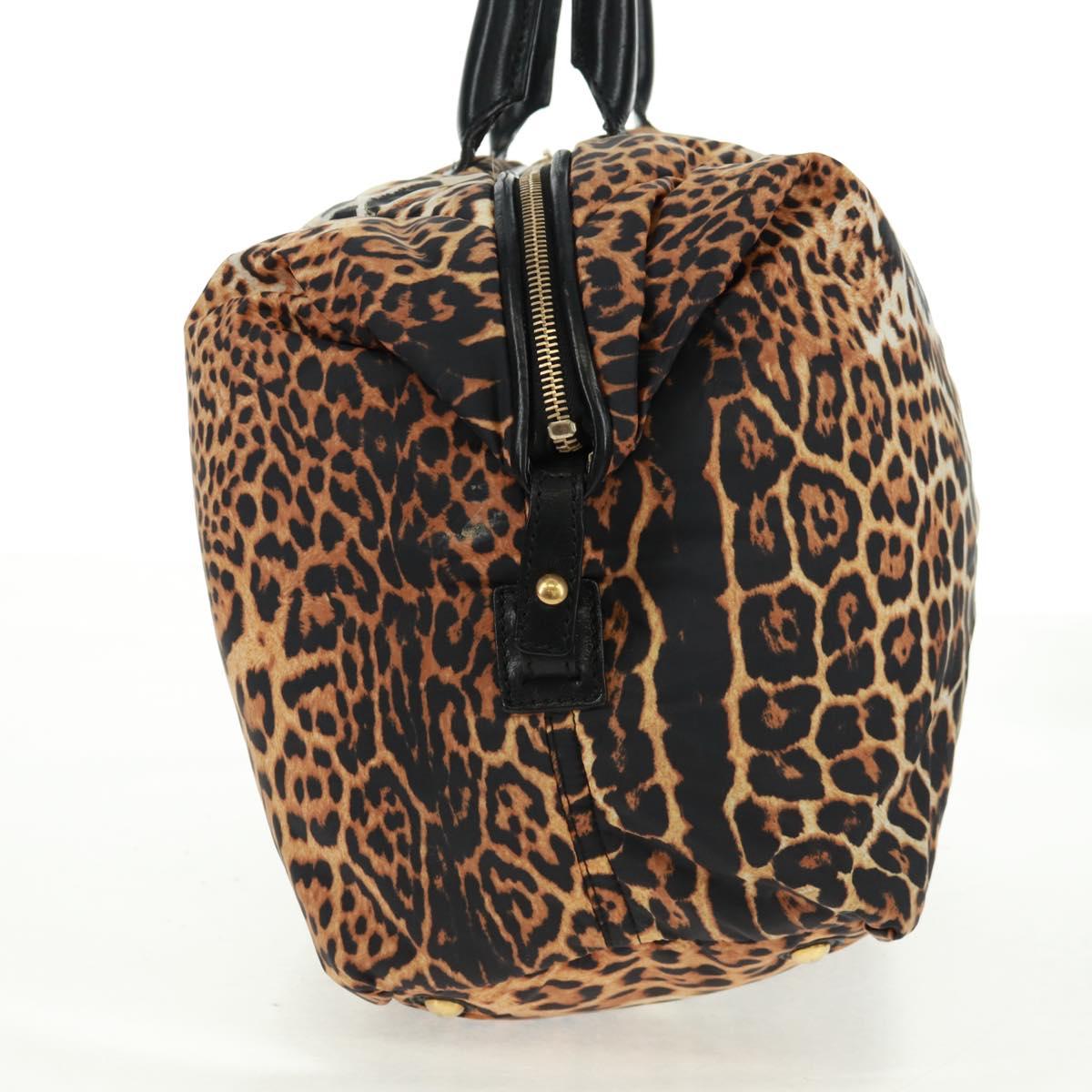 SAINT LAURENT Easy Boston Bag Nylon Leather Yellow Gold Auth am10602V