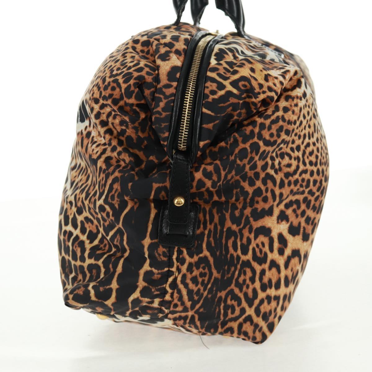 SAINT LAURENT Easy Boston Bag Nylon Leather Yellow Gold Auth am10602V