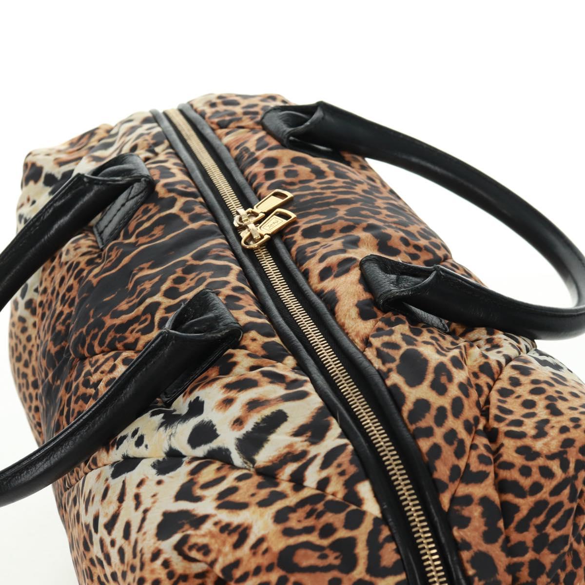 SAINT LAURENT Easy Boston Bag Nylon Leather Yellow Gold Auth am10602V