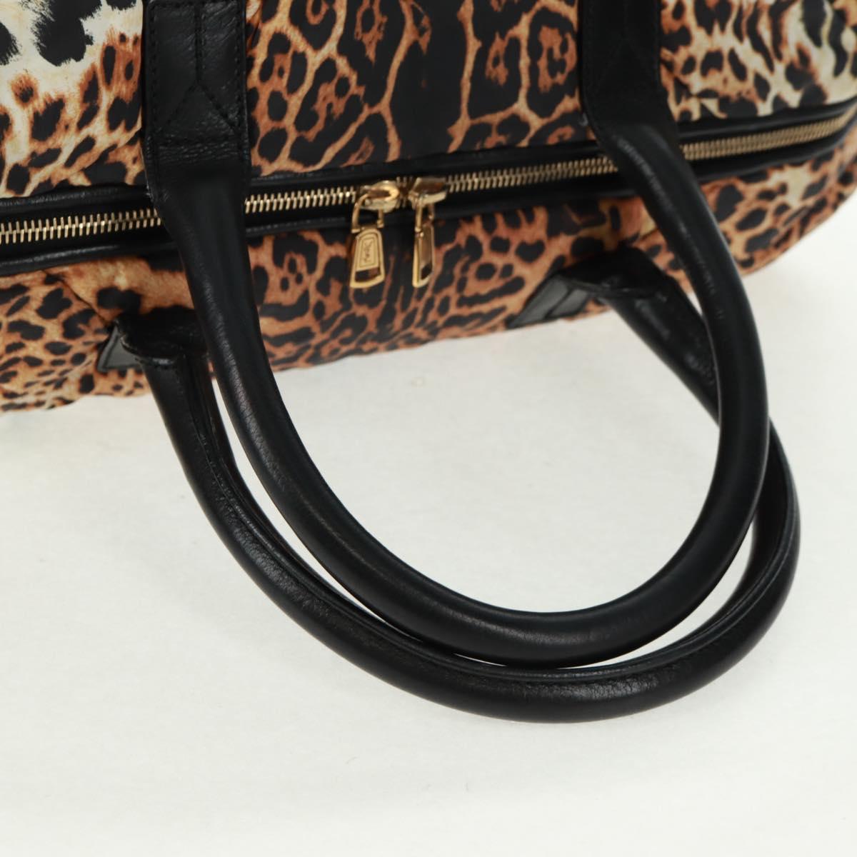 SAINT LAURENT Easy Boston Bag Nylon Leather Yellow Gold Auth am10602V