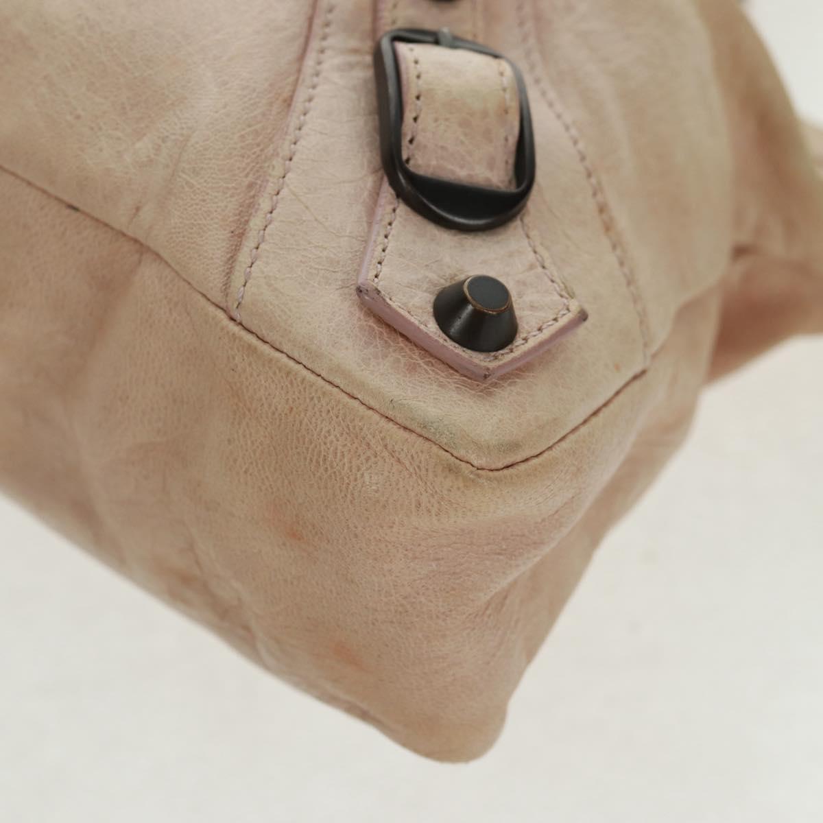 BALENCIAGA The First Hand Bag Leather 2way Pink 103208 Auth am10609V