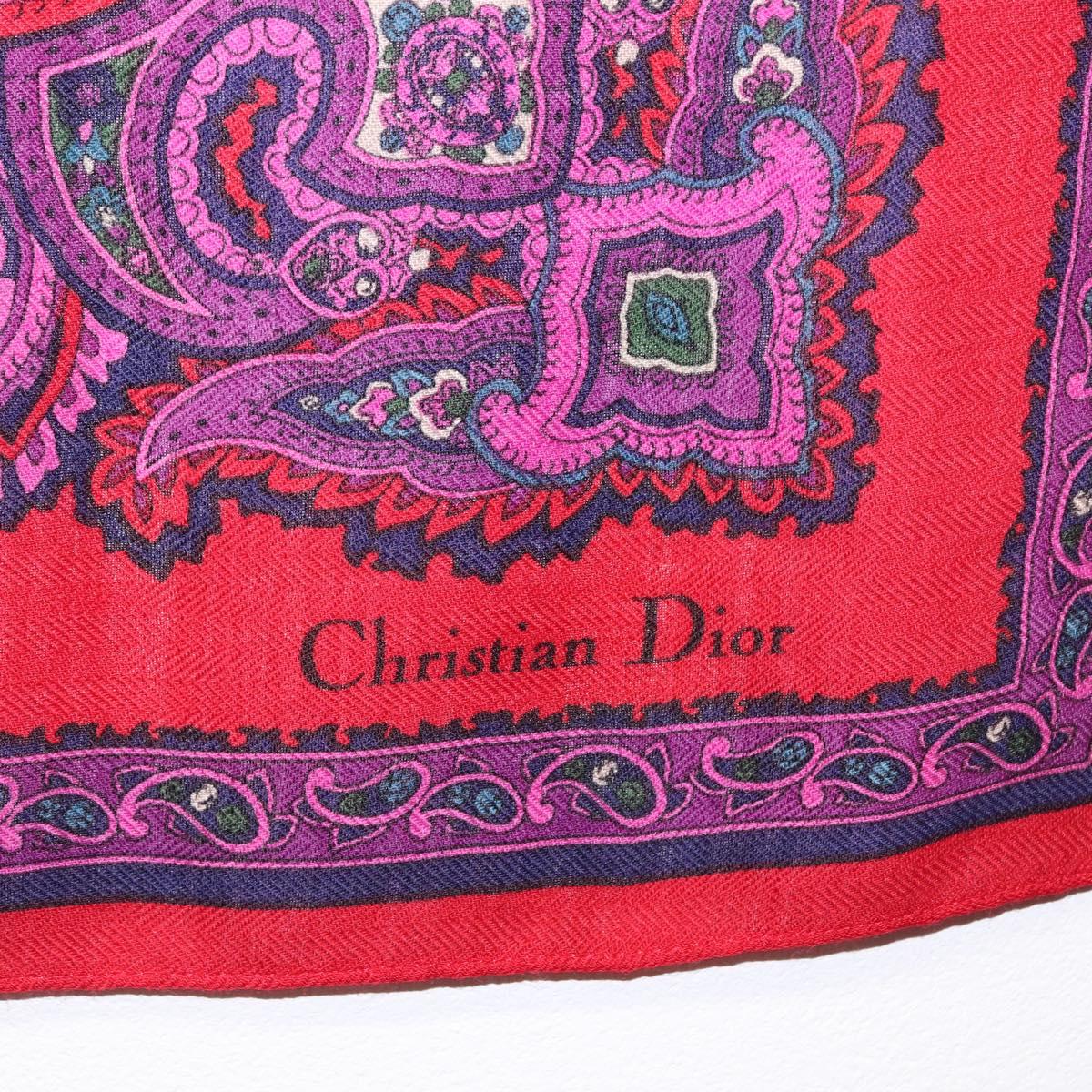 Christian Dior Stole Red Auth am10613