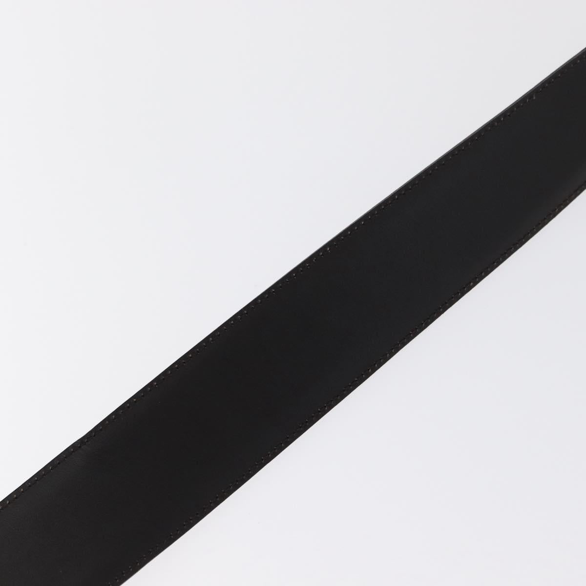 CARTIER Adjustable Belt Leather 32.3""-34.6"" Black Auth am10618V
