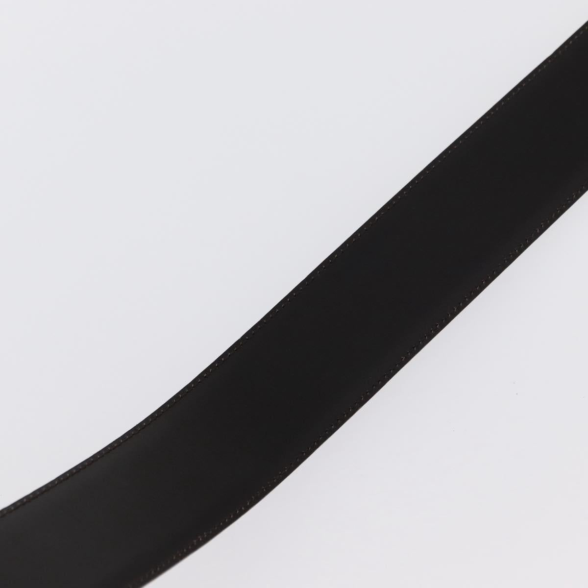 CARTIER Adjustable Belt Leather 32.3""-34.6"" Black Auth am10618V