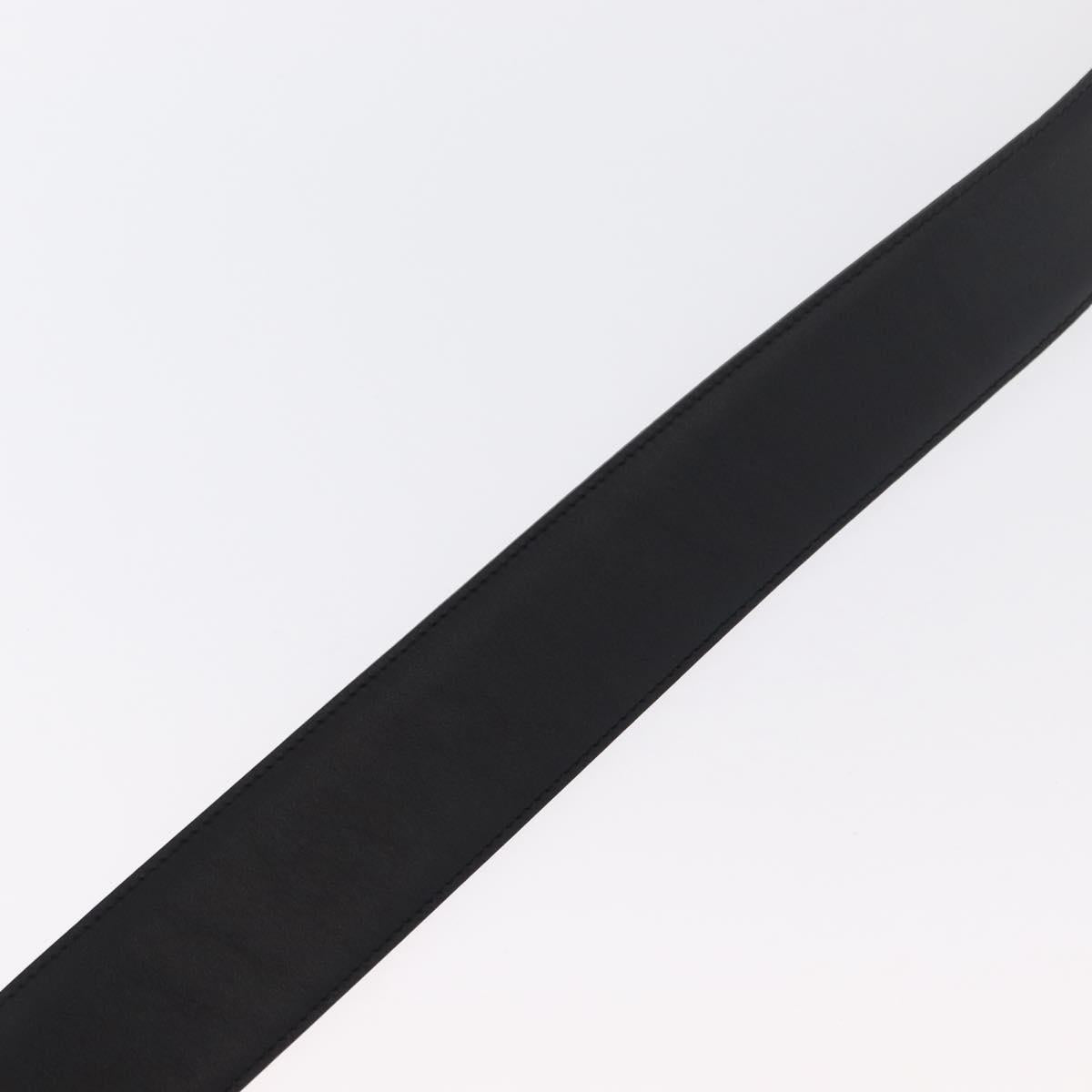CARTIER Adjustable Belt Leather 32.3""-34.6"" Black Auth am10618V