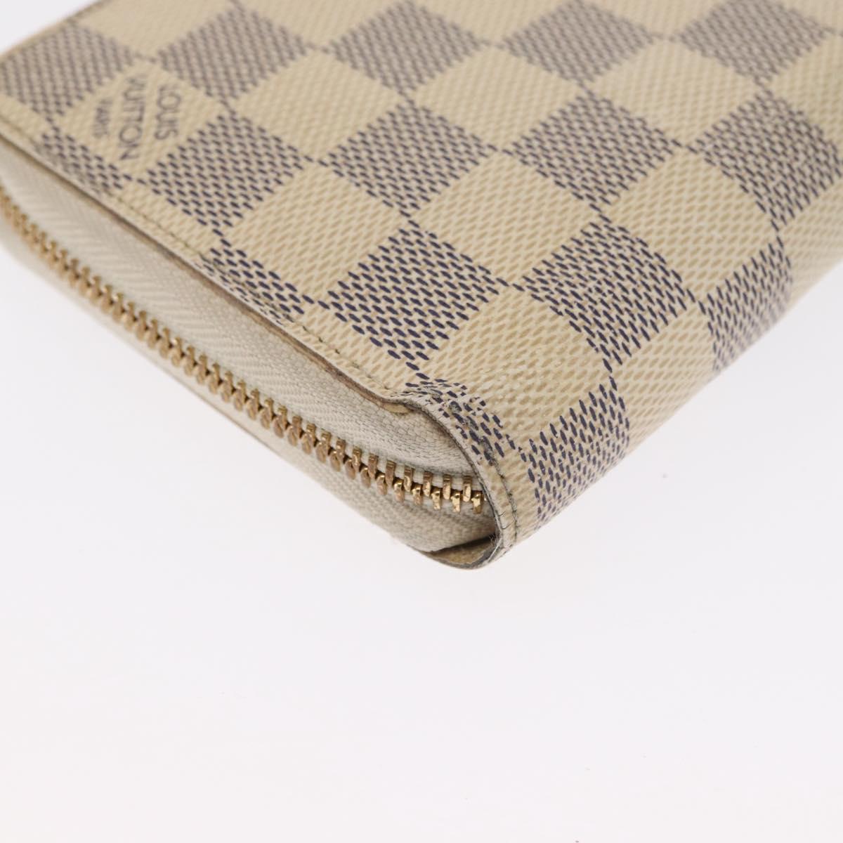 LOUIS VUITTON Damier Azur Zippy Wallet Long Wallet N60019 LV Auth am10637